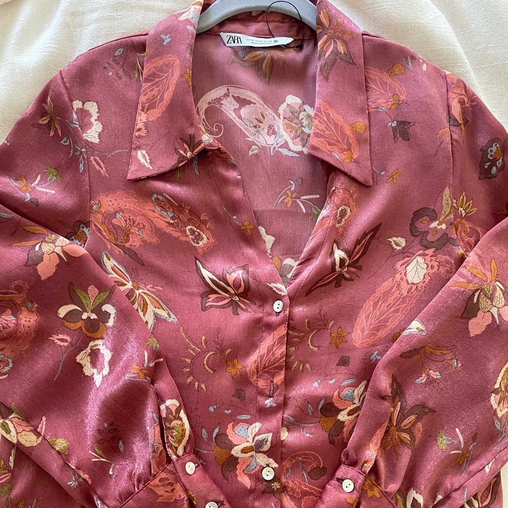 Zara, size M, silk blouse